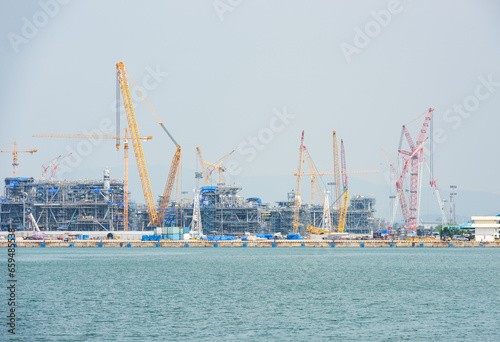 construction site oil rig building