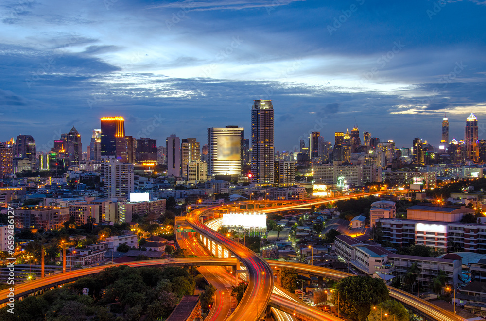 Bangkok City evening view