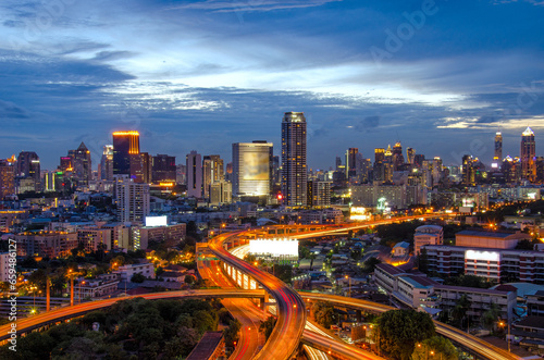 Bangkok City evening view