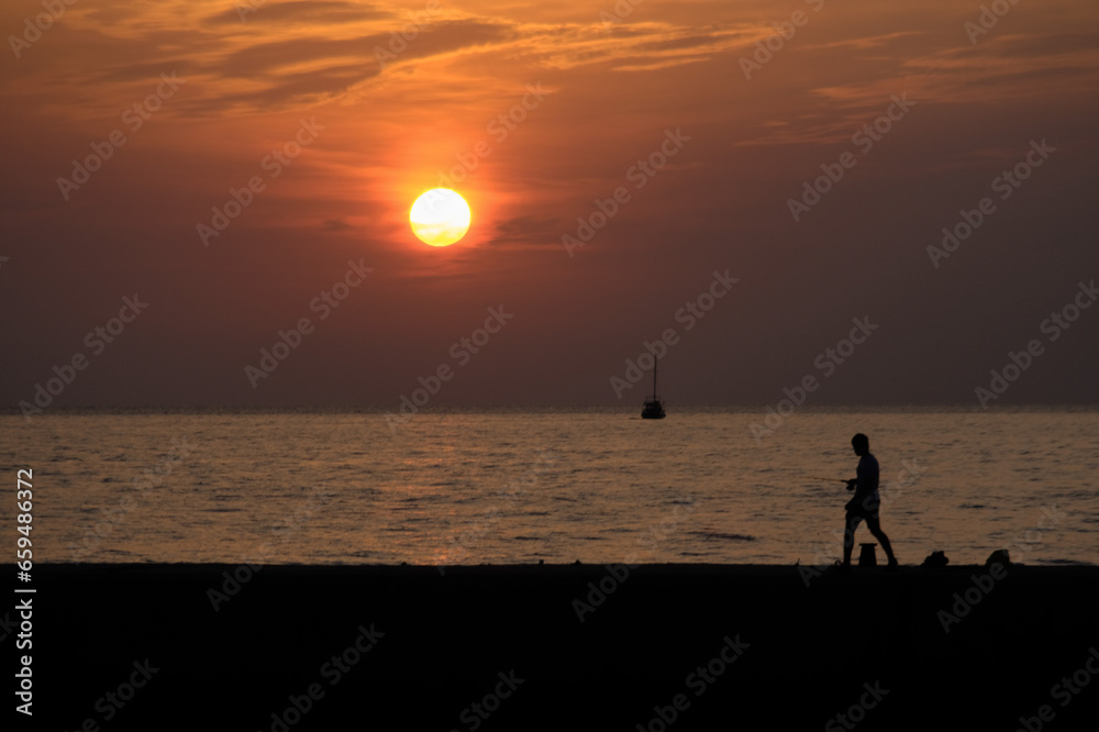 Fototapeta premium sunset on the beach