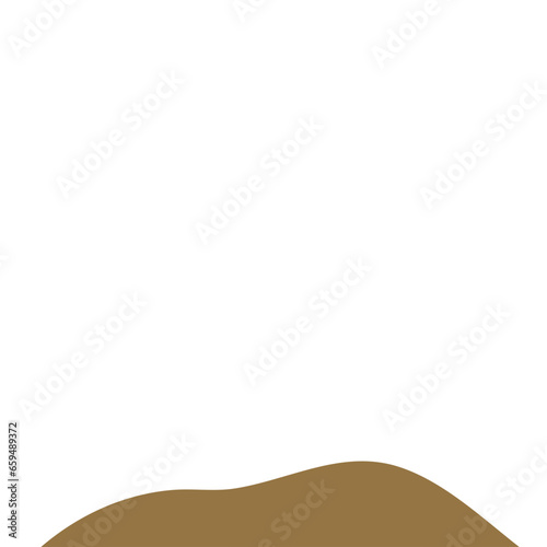 silhouette of a mound of soil or a collection of soil for plants Vector