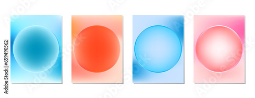 SET SOFT PASTEL COLOR GRADIENT MESH FLUID BLURRED BACKGORUND DESIGN WITH COPY SPACE AREA VECTOR TEMPLATE GOOD FOR POSTER, WALLPAPER, COVER, FRAME, FLYER, SOCIAL MEDIA 