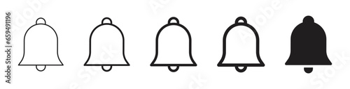 notification bell icon set alarm symbol