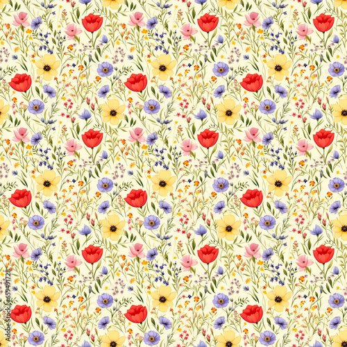 Muster mit Blumen endlos, Seamless, Pattern © Gabi D