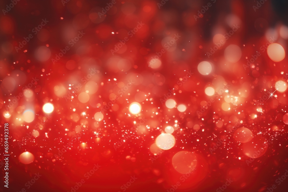 Red bokeh light background, Christmas glowing bokeh confetti and sparkle texture overlay for your design. Sparkling Red dust abstract luxury decoration background. Red bokeh light background, Christmas glowing bokeh confetti and sparkle texture overlay for your design. Sparkling Red dust abstract luxury decoration background.