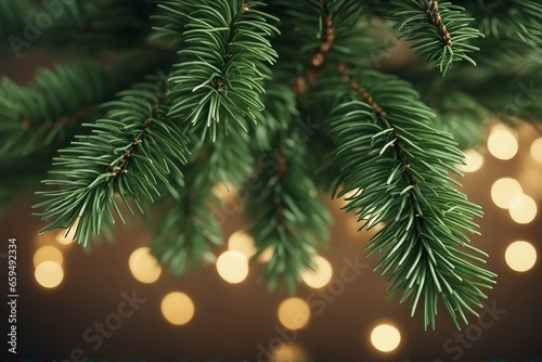 Spruce branch Green fir Realistic Christmas tree llustration for Xmas cards New year party posters 