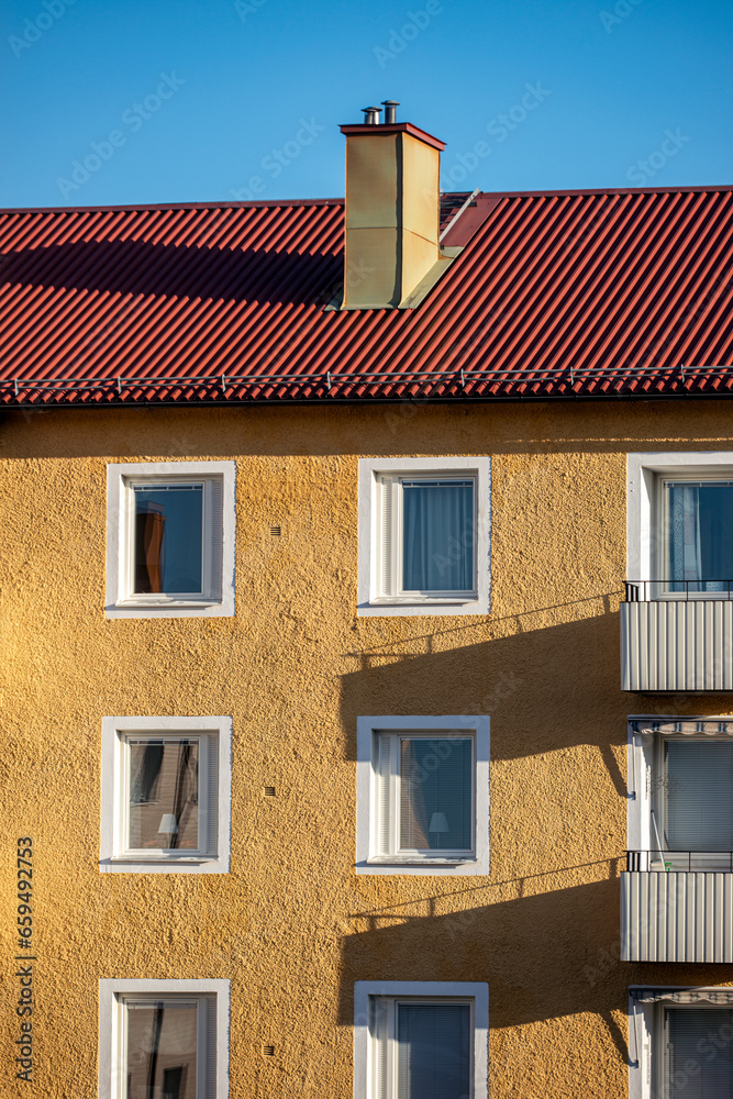 roof and blue sky,norrland,sverige,Matshärnösand