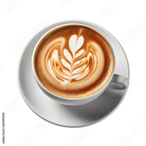 Cappuccino isolated on transparent background