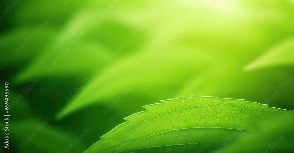 Background of green nature leaf in garden at spring summer seasons. Generative AI Background of green nature leaf in garden at spring summer seasons. Generative AI