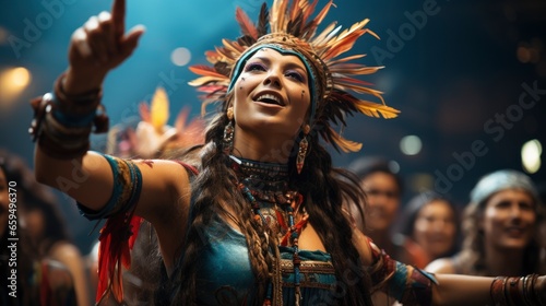 Folkloric dancers performing traditional Aztec-inspir , Background Image,Desktop Wallpaper Backgrounds, HD