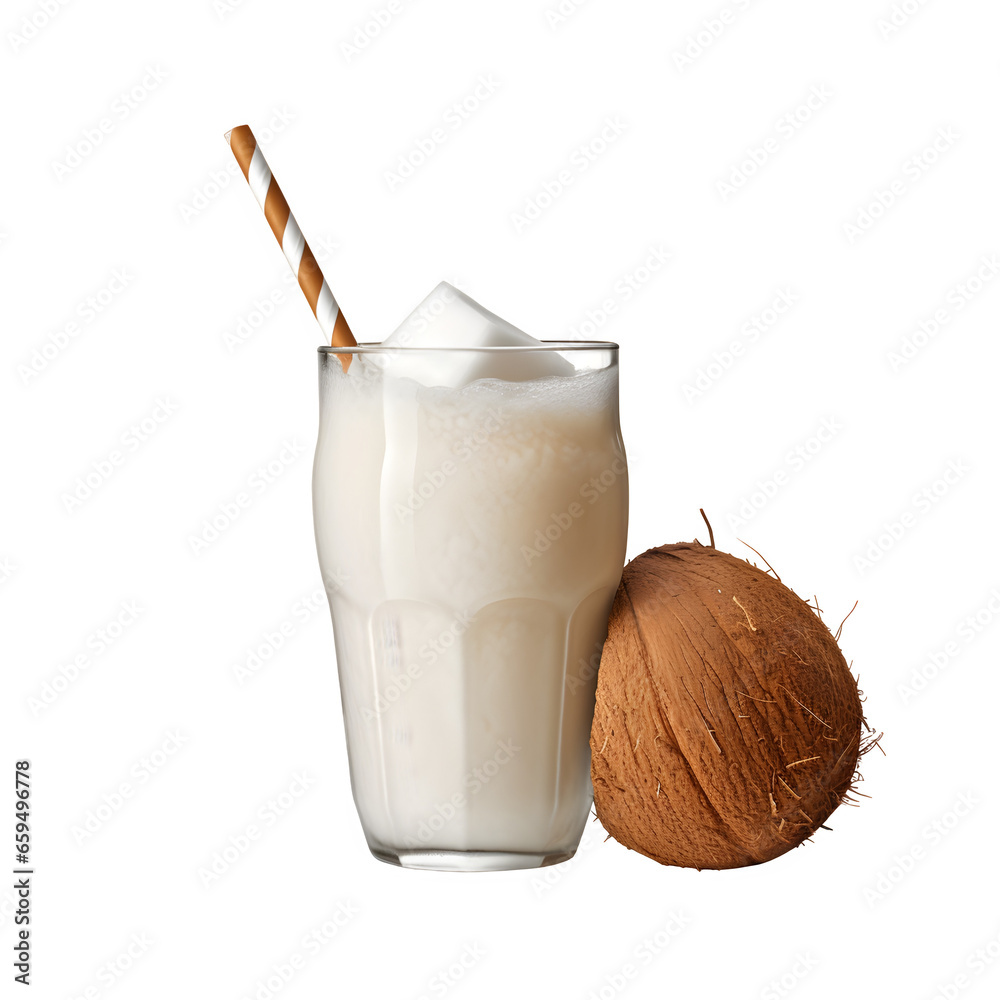 Coconut drink isolated on transparent background Coconut drink isolated on transparent background