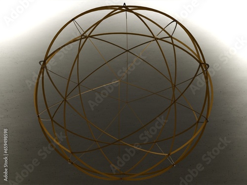 Wireframe Shape Spherical Pentakis Dodecahedron 3D print model
