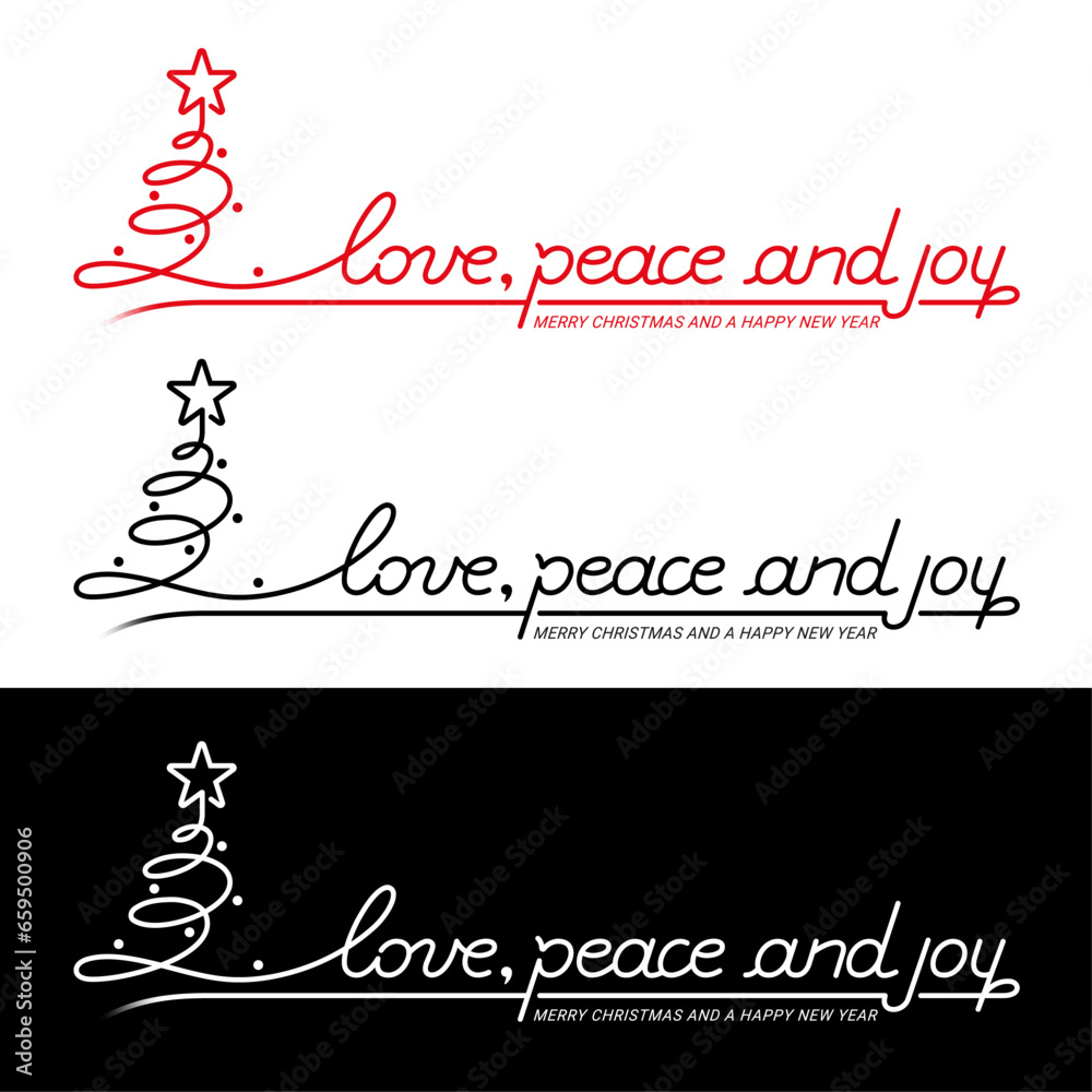 peace love joy ornaments - obrazy, fototapety, plakaty 