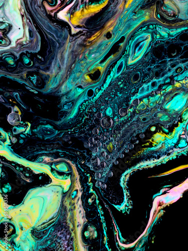 Paint texture pouring pattern abstract background