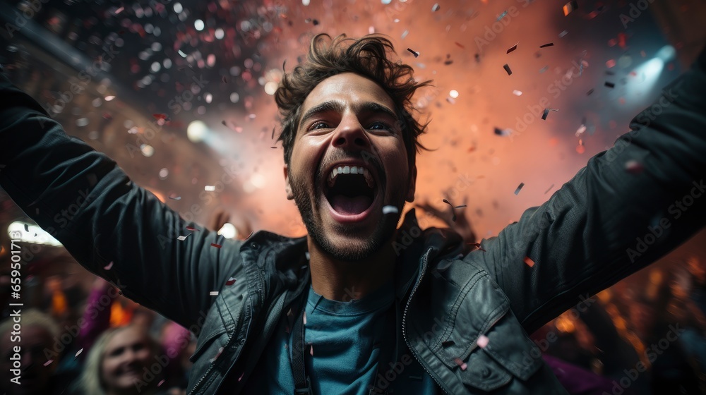 Portraits of New Years Eve performers and entertainer, Background Image
