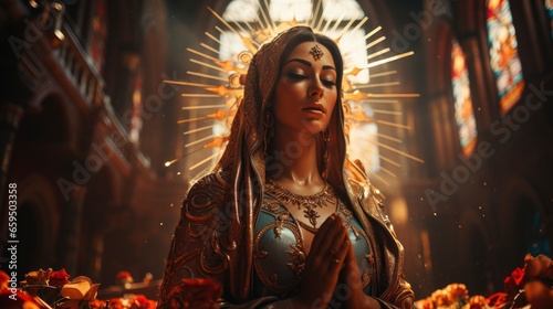 An image of the Virgen de Guadalupe radiating divine , Background Image,Desktop Wallpaper Backgrounds, HD