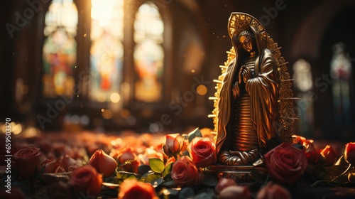 An image of the Virgen de Guadalupe radiating divine , Background Image,Desktop Wallpaper Backgrounds, HD