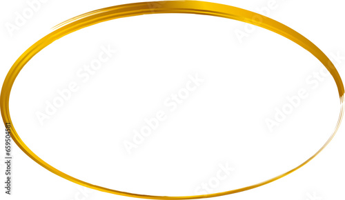 Golden oval frame