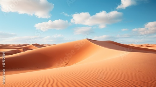 Beautiful sand dunes in the Sahara Desert