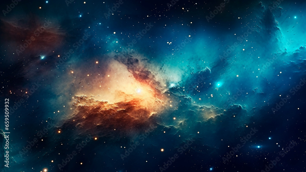 A breathtaking view of blue galaxy, the wonders of the cosmos. Generative AI A breathtaking view of blue galaxy, the wonders of the cosmos. Generative AI