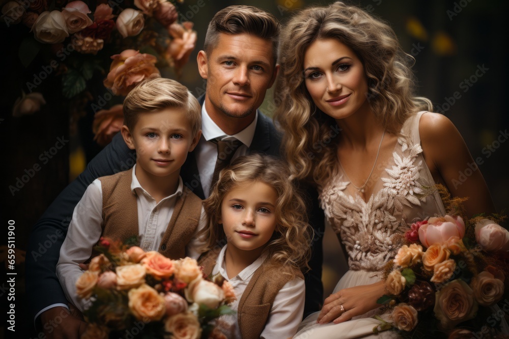 family group wedding portrait family group wedding portrait
