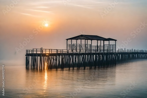 sunset on the pier © Dilawer