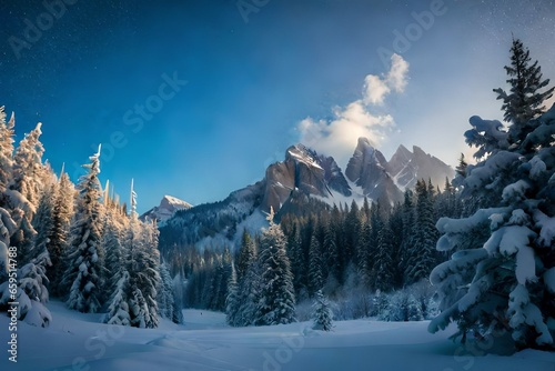 winter landscape in the mountains © Shakeel,s Graphics