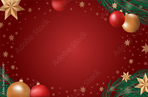 Congratulations banner. Christmas template. Background for the inscription. Christmas card