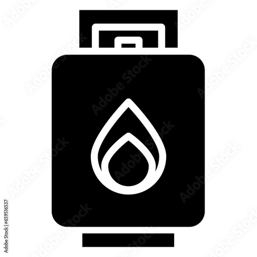 Solid gas cylinder icon