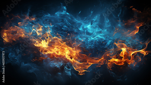 Fire , Flame has burn on the black background,