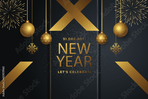 Free vector gradient new year background