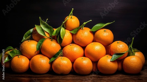 oranges on black background