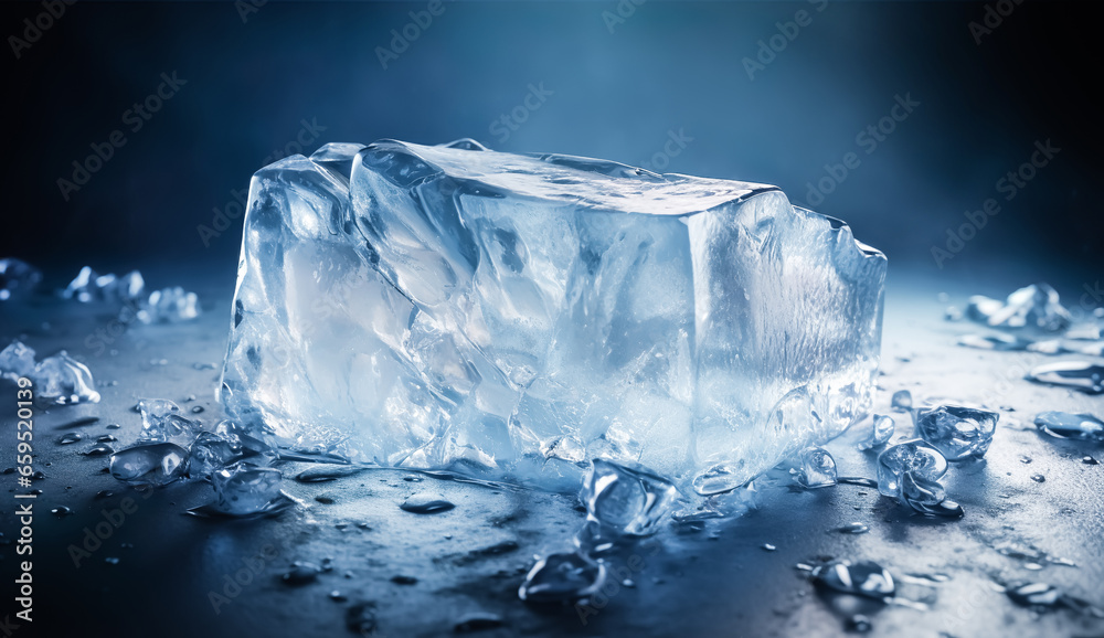 Ice rock podium or product display placement.ice stone design background.for food and drink or cosmetic key visual ads.copy space Ice rock podium or product display placement.ice stone design background.for food and drink or cosmetic key visual ads.copy space