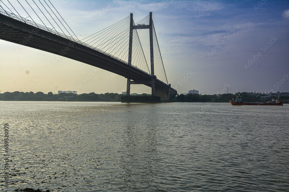 Fototapeta premium The Beautiful heritage VIDYASAGAR SETU in Kolkata 