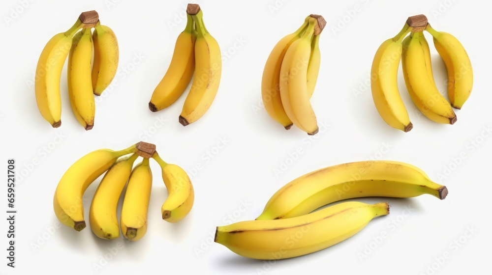 bananas isolated on white background