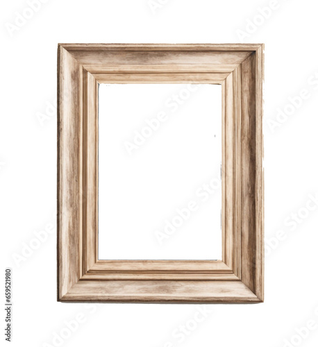 mockup wooden frame isolated on a transparent background
