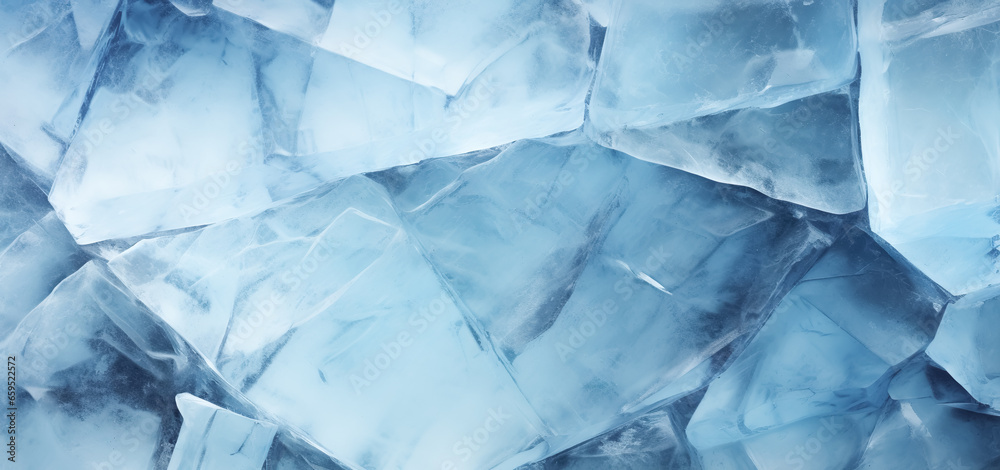 Obraz premium Closeup ice surface cracks or scratched texture background.cold frozen and freeze concepts