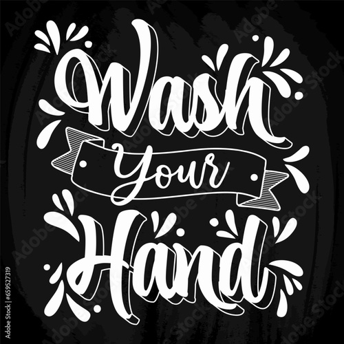 lettering poster wash your hand