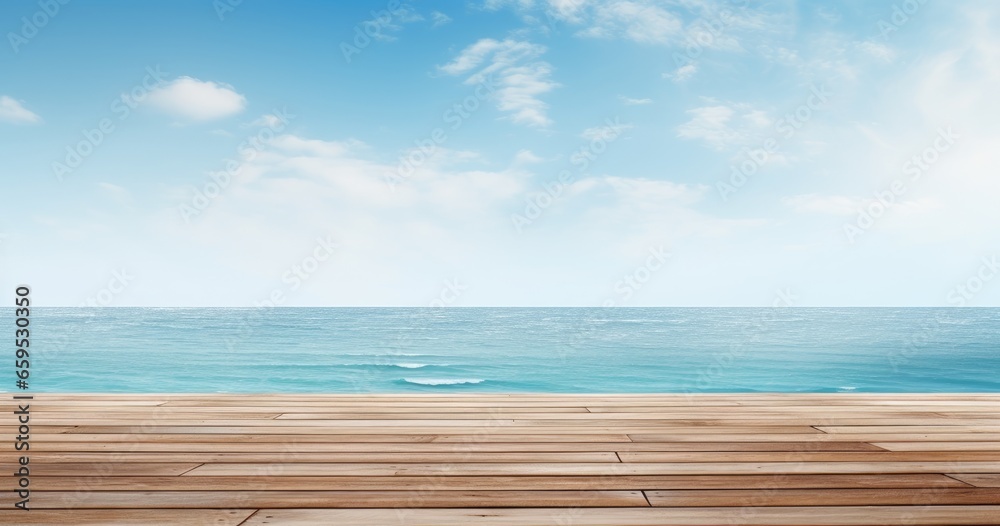 wooden pier on the sea