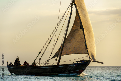 dhow traditional sailing vesssels of zanzibar tanzania