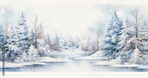 winter landscape with trees © Renaldi