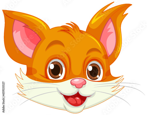 Cute cat face cartoon