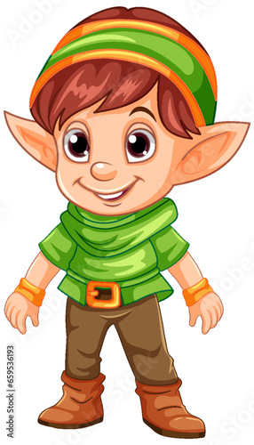 Cute Chrustmas eld cartoon character