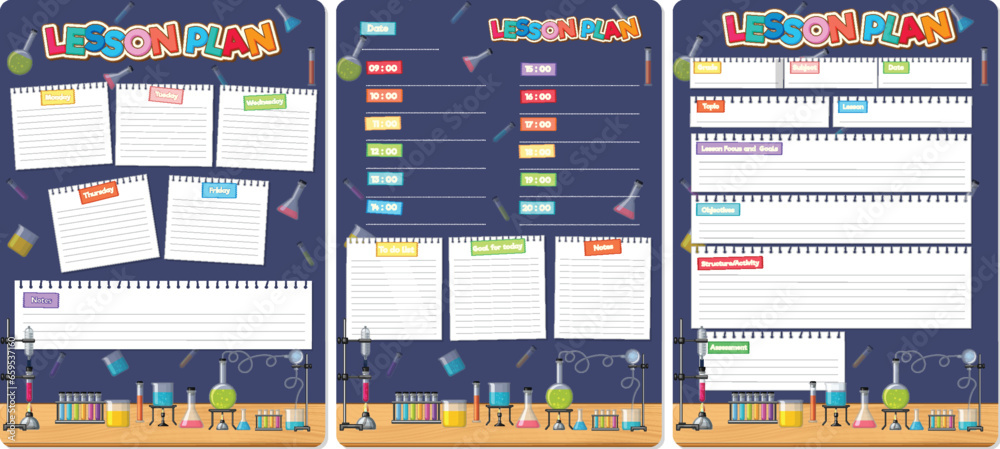 Science Laboratory Lesson Plan Set
