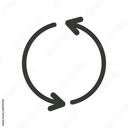 black sync rotate icon vector illustration