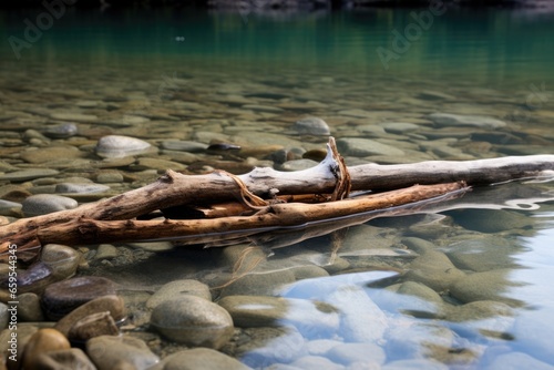 driftwood as a makeshift boat paddle