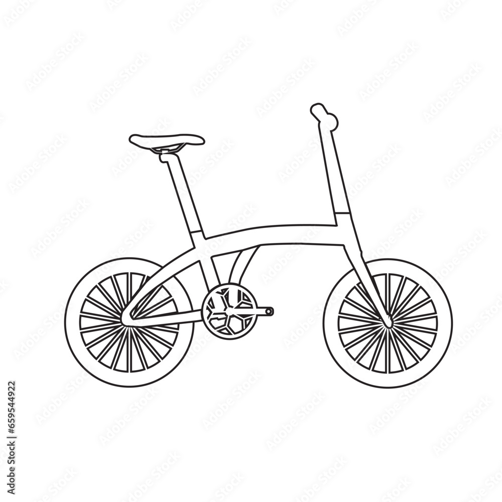 Folding bike icon Folding bike icon