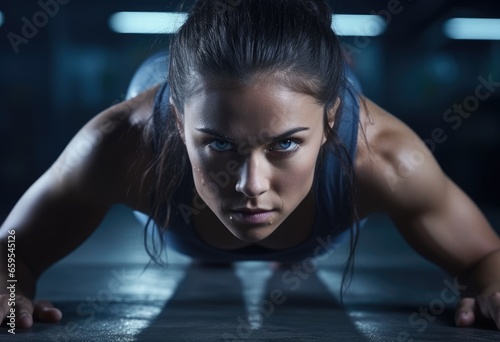 Strong beautiful athletic girl in the gym, athletic fit body, abs, muscles, natural strength. Sports nutrition, diet, training with a trainer with dumbbells