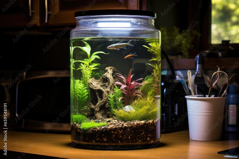 a small fish tank turned into a terrarium a small fish tank turned into a terrarium
