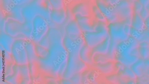 Faded pastel pink and blue fractal slowly morphing. Seamless loop abstract motion background. 